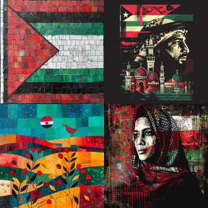 FREE PALESTINE!
Include Palestinian flags and culture