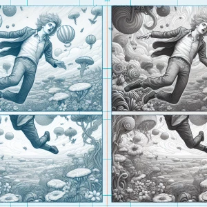 young man falling in his dream