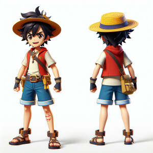 Monkey d luffy, realistic