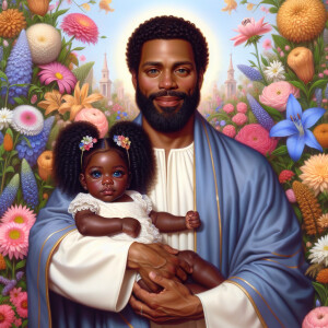 Generate an image of a very handsome, light-skinned African-Amer...