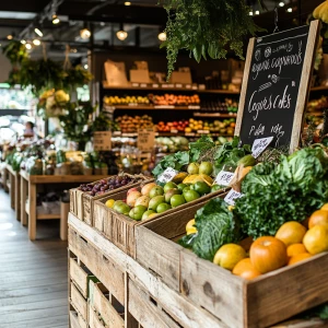 a front page image for a organic healthy store