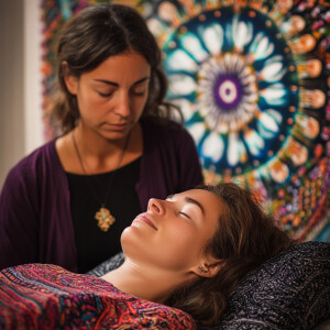 1 maître de Reiki Canalise l’énergie Reiki pour une personne sit...