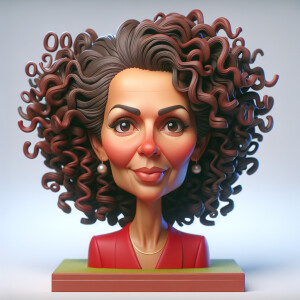 Portrait of [Oprah Winfrey] in the 
style of a very funny caric...