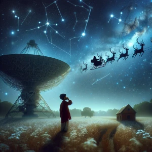 Landscape open field at midnight with a Star filled sky. A boy l...