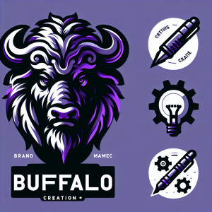 Create a powerful, dynamic, creative logo for a brand creation a...