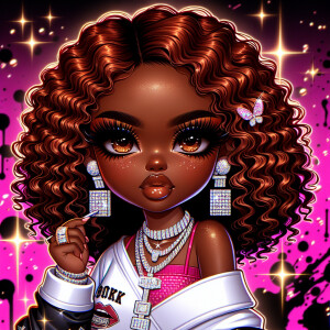 Generate a sleek, high-gloss pop-art aesthetic with crisp detail...