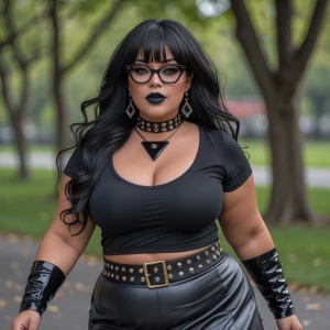 Create a very curvy and very busty woman of Ashkenazi, German, F...