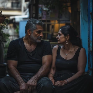 Realism,photo style, a muscular sweaty employer criminal man eve...