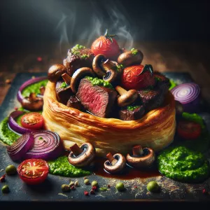 Beef Tips Wellington
Sauteed Beef Tips, Mushrooms, Red Onion, To...