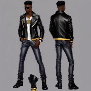 Mic Master is a tall and lean young 16 yr old Nigerian male figu...