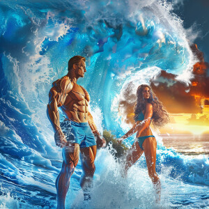 Create a captivating super high resolution 3D image of a 40-year...