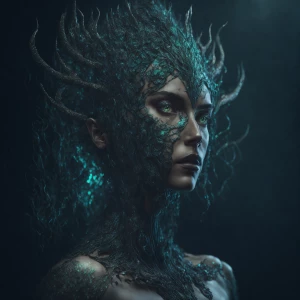 A highly realistic, fantasy-themed image of Dahlia Valentina (fi...