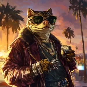 MEME PEPE in GTA art style — memecoin make me super rich — highl...