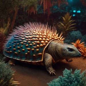 Create a highly detailed, photorealistic 3D model of an porcupin...