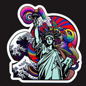 Creat a pride glitter sticker