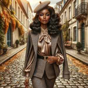 Create a digitally rendered image that depicts an African Americ...