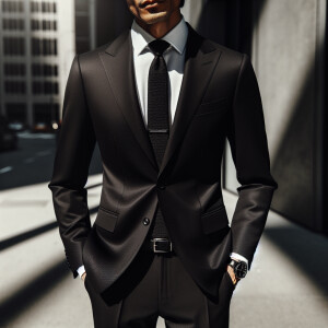 Man in black