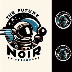 Retro Astronaut 
The Future Wears Noir
PLEASE NO TEXT OR FONT JU...
