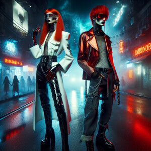 You and @RUSTYGIRL embodying fashion models on the street, adorn...