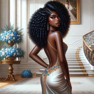hyper realistic air brushed oil painting art image of a beautifu...