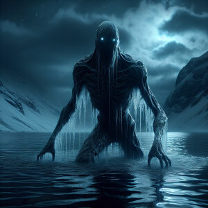 "Picture a dark, eerie lake under a cloud-covered, moonless nigh...