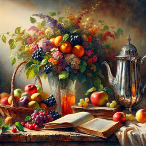 Still-life. Different colors. Watercolour.