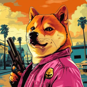 MEME DOGE in GTA art style — Make it epic,dumb,or dangerously de...