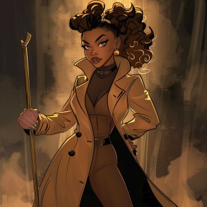 A from head to toe full  full coat length and bodied cartoon Ill...