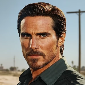 generate Christian Bale meme in GTA style