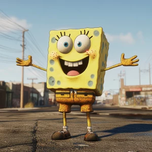 spongebob in gta style