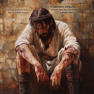 “His appearance was so disfigured beyond that of any man and his...