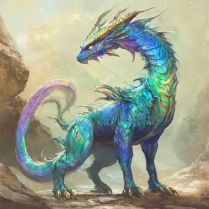 a magnificent, bipedal creature that stands at an imposing heigh...