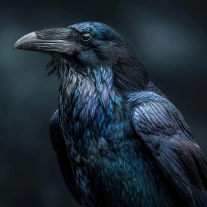 Crows slightly larger than usual with a wingspan of up to 3 feet...