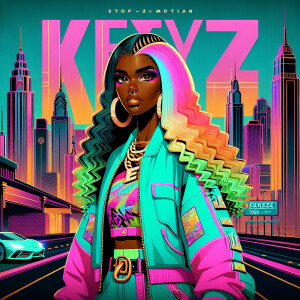 8k giant African American exaggerated woman, brown eyes , with c...