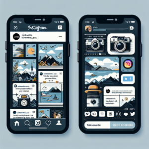 Design an Instagram post template that includes a visually appea...