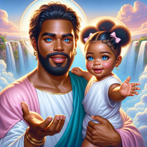 Create a 3D realistic artwork featuring the phrase 'Jesus Saves'...