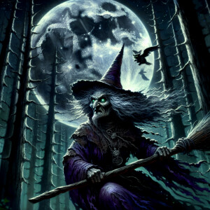 Wicked witch who flys in the moonlight