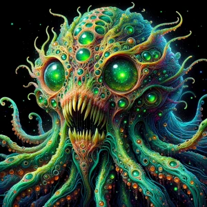 A beautifully grotesque Zorbian creature, a dazzling mix of deca...