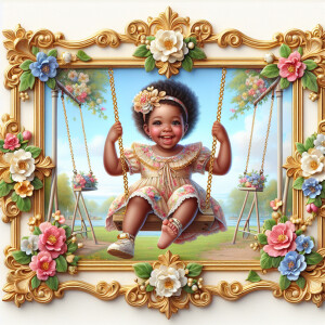 Swingin'    3d decopauge relief digital painting a little light...