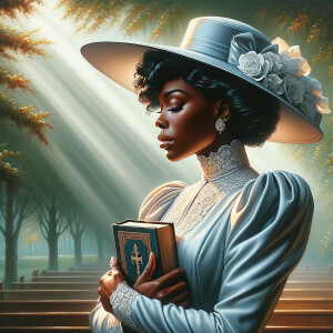 Render an airbrush oil painting of an African American woman wit...