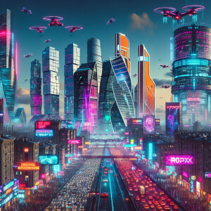 The city of Moscow in 2100