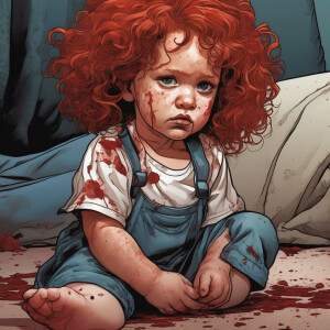 **Graphic Novel Style:**
"A somber graphic novel illustration of...