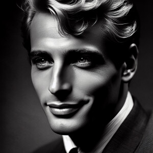 A charismatic and enigmatic figure, John F. Kennedy exudes charm...
