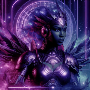 Warrior purple woman