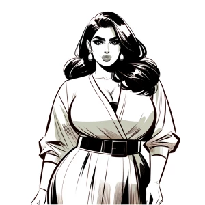 Woman with a big curves