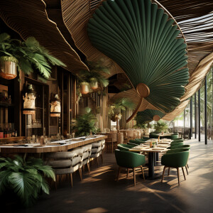 Design a restaurant that draws inspiration from the unique quali...