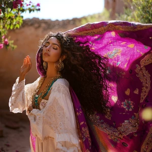 A breathtaking full-body shot of an extremely beautiful Mexican...