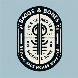 Create a logo incorporating the name "Baggs&Bones" prominently a...
