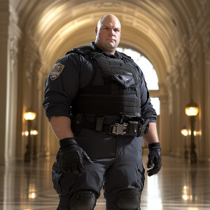 Lifesize digital photography portrait of young fat muscled age 2...