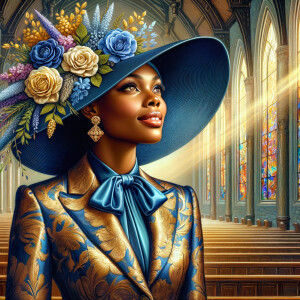 create a realistic airbrushed illustration of an African America...